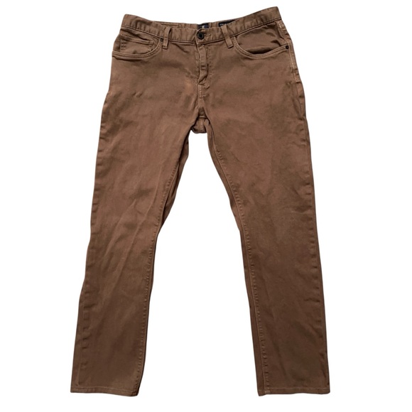 Roark Denim Jeans Mens Size 34x32 HWY 133 Standard Slim Fit Stretch Brown - Picture 1 of 7
